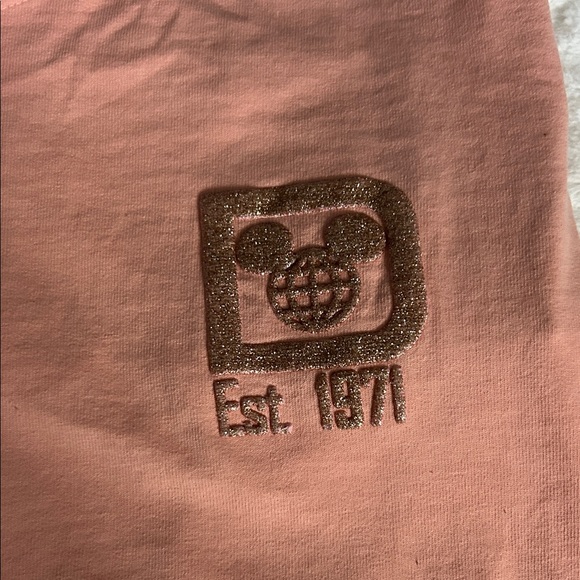 Disney spirit jersey , peach with gold glitter - Picture 2 of 3